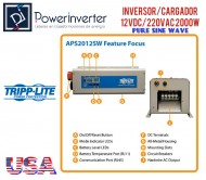 INVERSOR TRIPP LITE 12VDC/220VAC 2000W CARGADOR PURE - APS2012SW